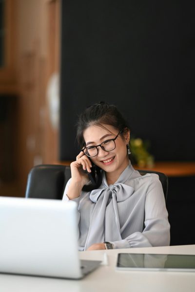 Woman working at desk