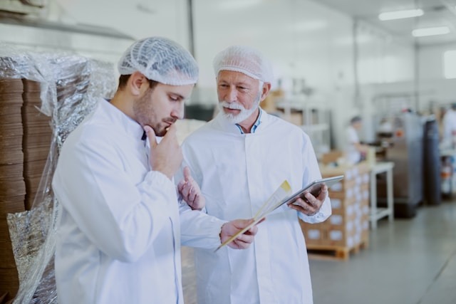 two food distribution workers